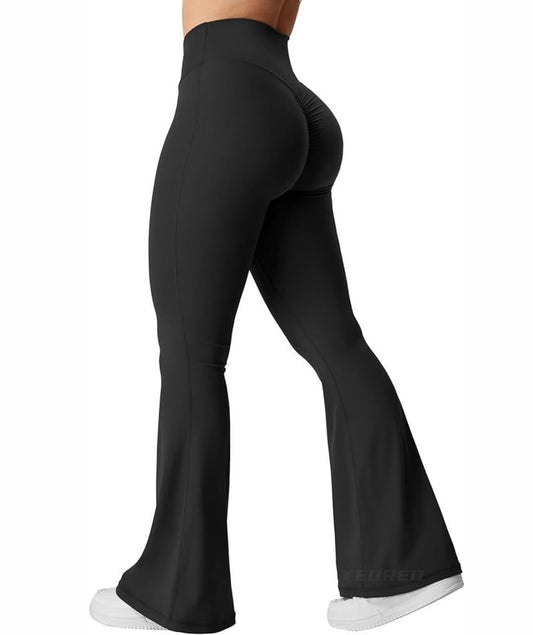 High Waist Flare leggings / Black