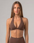 Aura Halter Bra / Brown