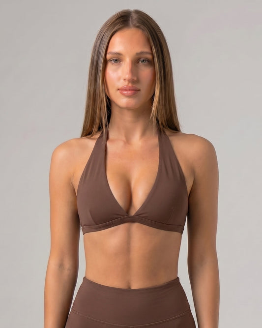 Aura Halter Bra / Brown