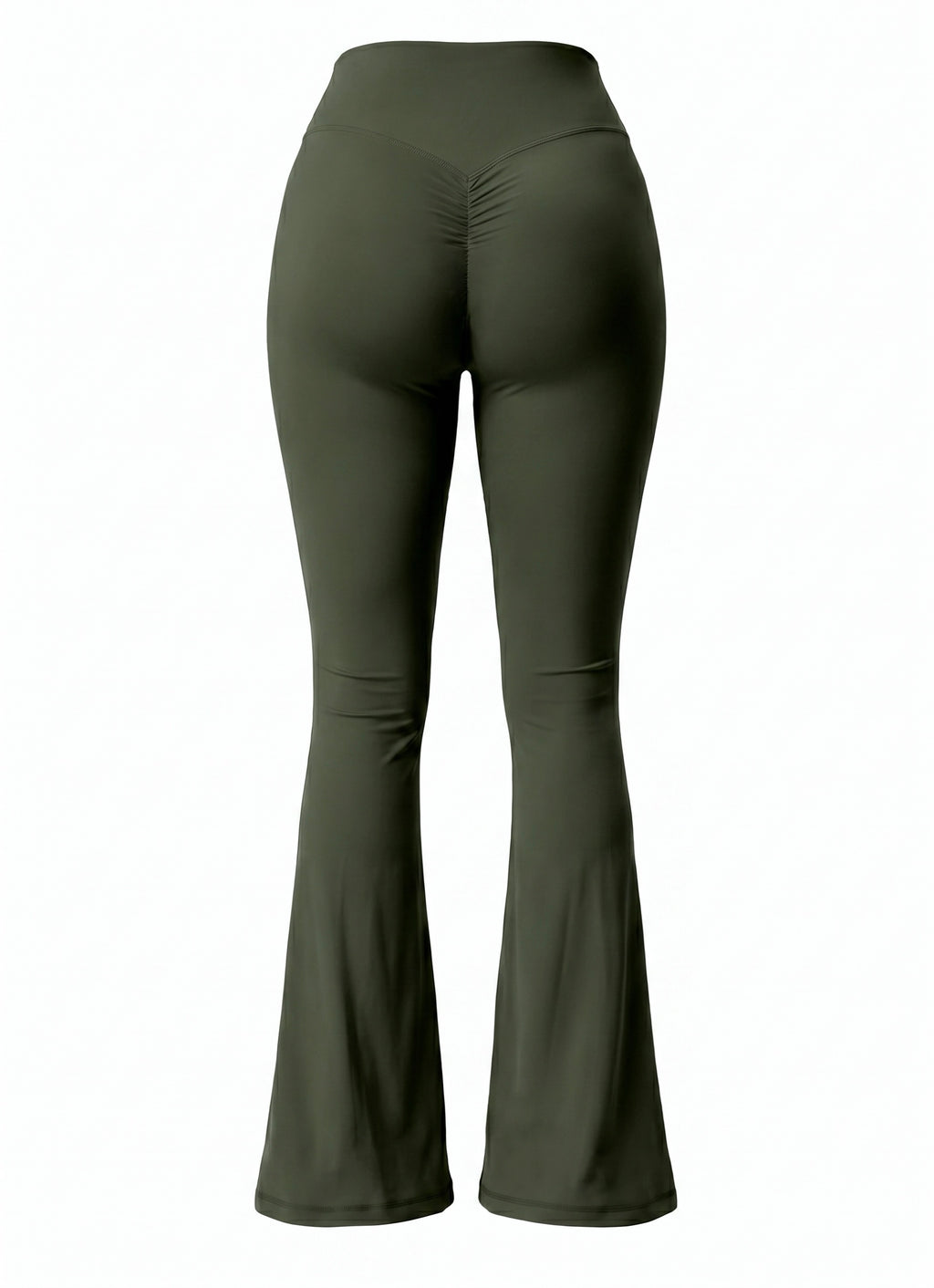 High Waist Flare leggings / Matcha green