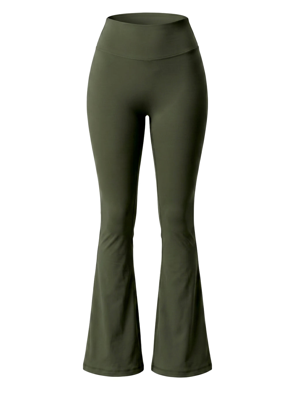 High Waist Flare leggings / Matcha green