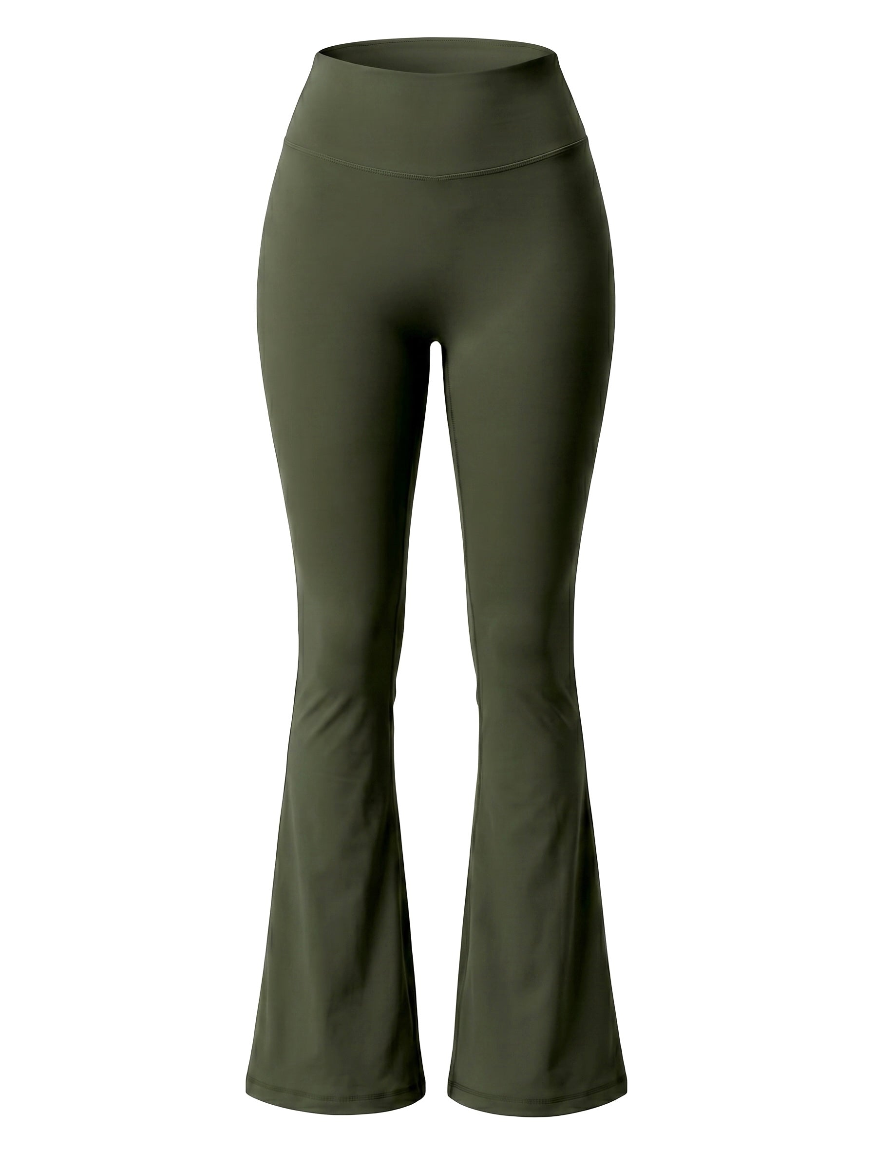 High Waist Flare leggings / Matcha green